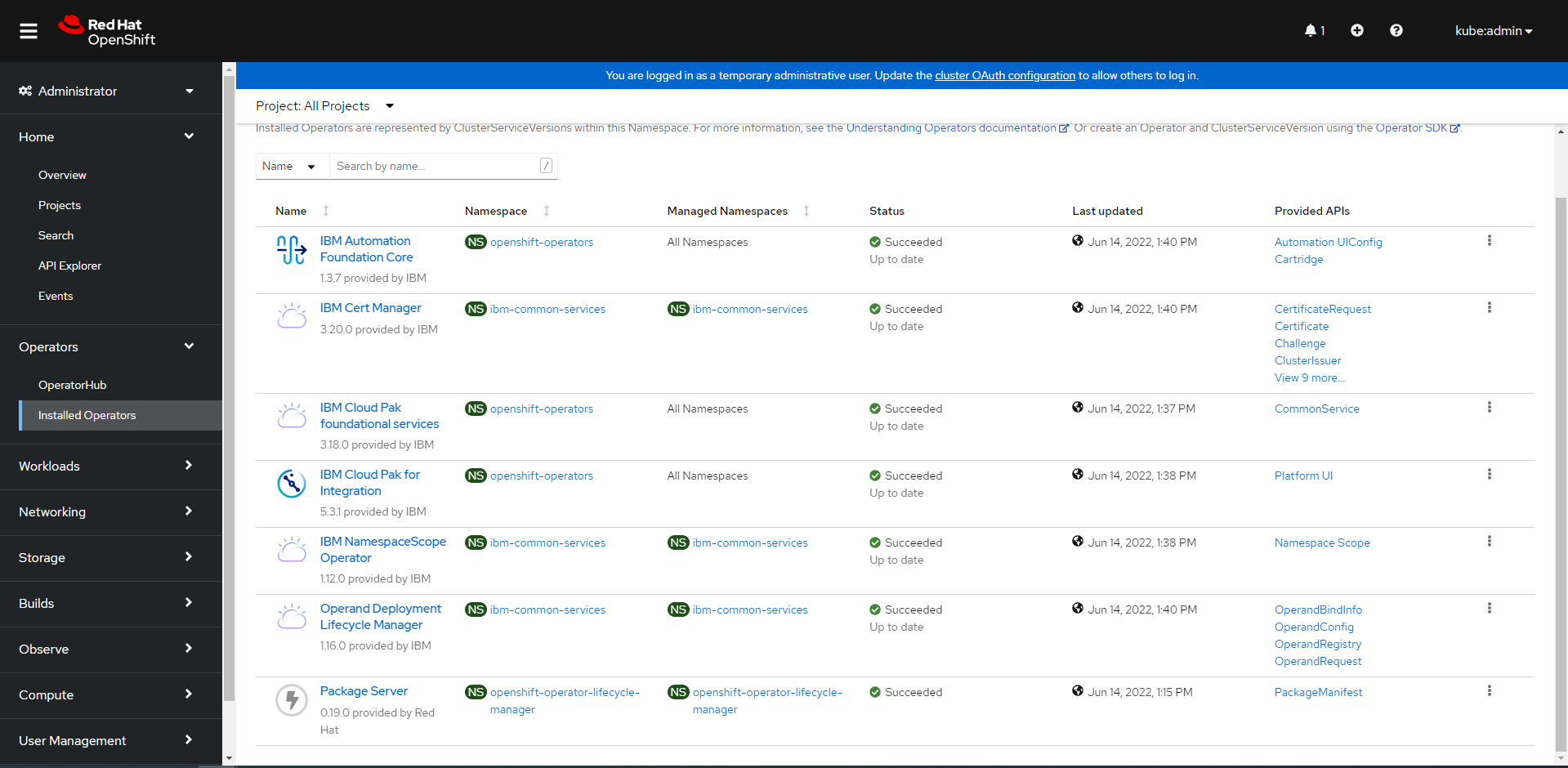 Cloud Paks Operators